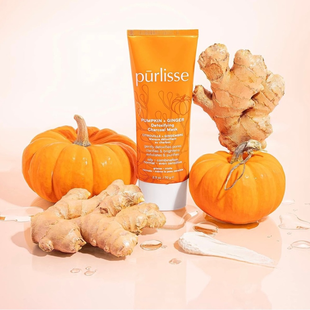 NEW SEALED Purlisse Pumpkin + Ginger Detoxifying Charcoal Mask Luxury Skincare